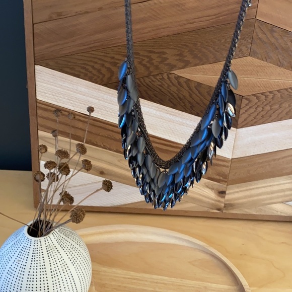 Statement Necklace “Onyx Drip” - Picture 3 of 7